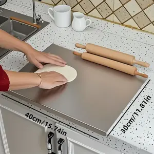 XXL Stainless Steel Cutting Board – Anti-Slip, Mildew-Proof, Easy Clean | Heavy Duty for Meat, Dough & Prep | Professional Kitchen & Catering