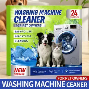 GGPOOM Eco-Friendly Washing Machine Cleaner 24 Tablets Removes Pet Hair Buildup & Fights Odors for Fresh Clean Washers cleaning supplies and tools household essentials household items bakhoor