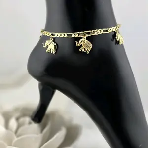 anklet gold plated 14k.  10"