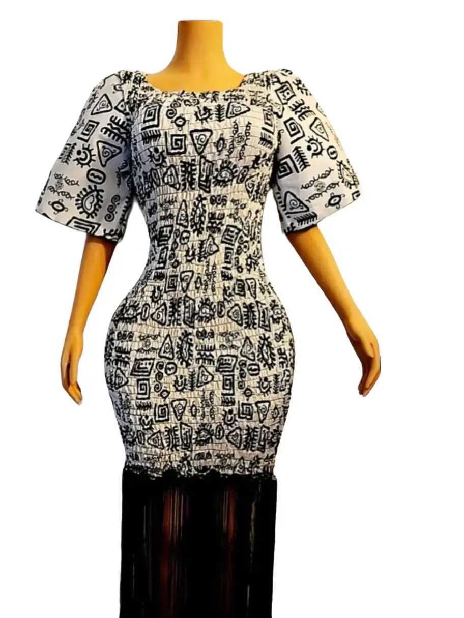White Ankara Gown