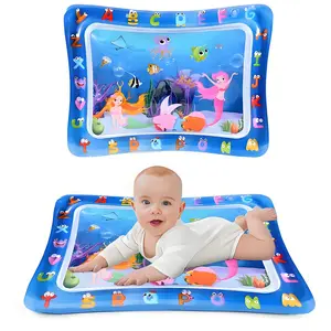 Toddler Gifts Tummy Time Water Mat Inflatable Tummy Time Water Play Mat for Babies, Infants and Toddlers 3 to 12 Months Promote Development Toys Sensory Board Tcg Playmat