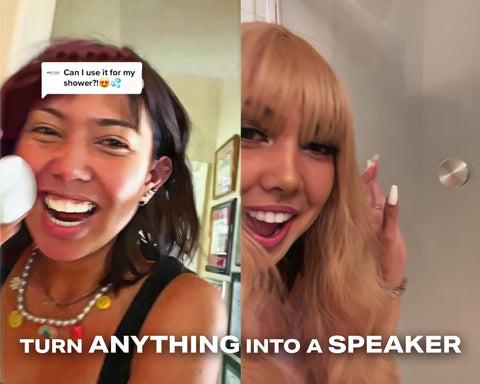 Anything Speaker - Turn Anything Into A Speaker! Portable Mini Bluetooth Bone Conduction Speaker - Wireless Audio Humbird