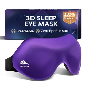 Sleep Mask for Side Sleepers, 100% Blackout 3D Contoured Eye Mask, Zero Pressure Travel Sleep Mask for Women & Men