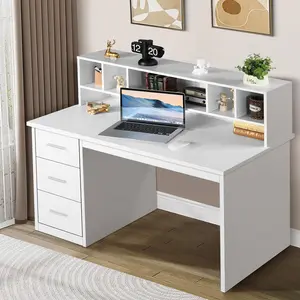 [DealsForYouDays][Summerwins] HOMBCK Desk with Storage Drawers for Kids, Small Desk with Hutch, Wood Study Computer Desk for Bedroom summer garden,fathers day gift ideas