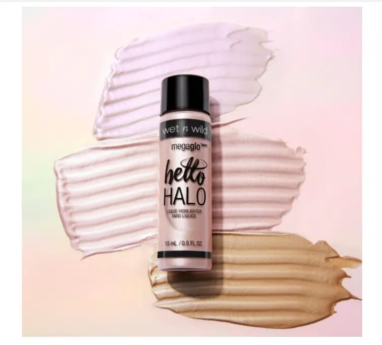 wet n wild MegaGlo Hello Halo Liquid Highlighter Makeup, Shimmer, Rose Gold Halo, Goodbye