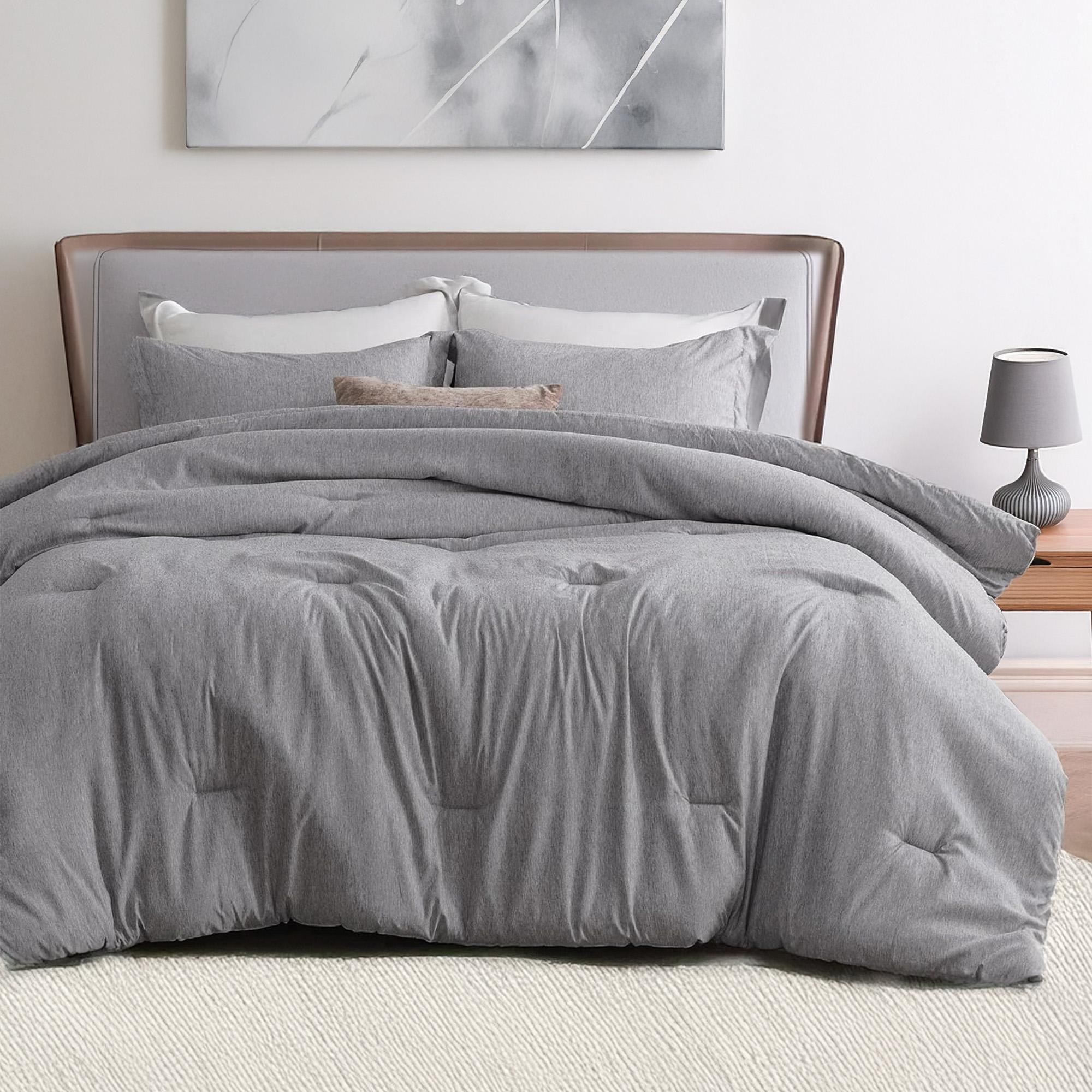 Raybee  MarshMellow  Soft Comforter Set Queen Size-3-PCS ,Bedding Set for All Seasons ,Soft Luxury Cationic Dyeing Comforter for All Season,Including 1 Comforter Set & 1 Or2 Pillows Shams