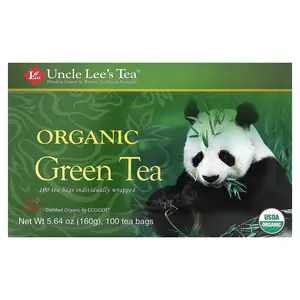 Uncle Lee's Tea Organic Green Tea, 100 Tea Bags, 5.64 oz (160 g)
