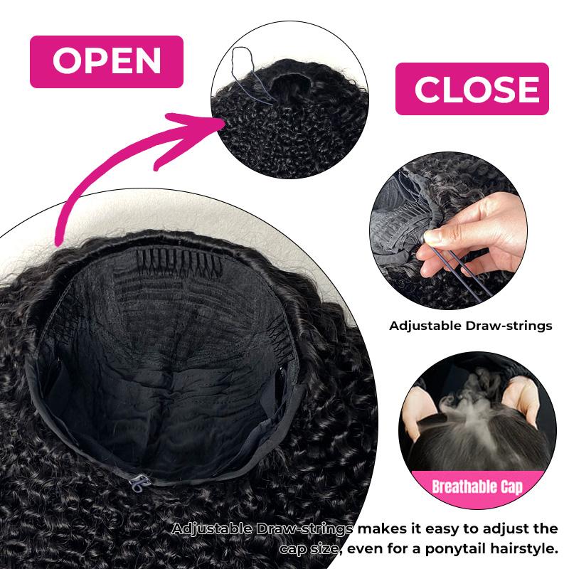ISEE HAIR 250% Water Wave Wear Go Half Wig Glueless Human Hair Wig – Invisible Hairline Seamless Blend Flip Over Wig Beginner Friendly No Leave Out Summer Hairstyles Budget Friendly Wig Beach Essentials#SoHoChic#TikTokShopBackToSchool