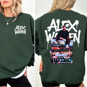 Alex Warren Books Sweatshirt, T-Shirt, Hoodie, Retro Streetwear Pullover with Iconic Album Titles, Singer Graphic Hoodie, Unisex Music Fan Merch Gift