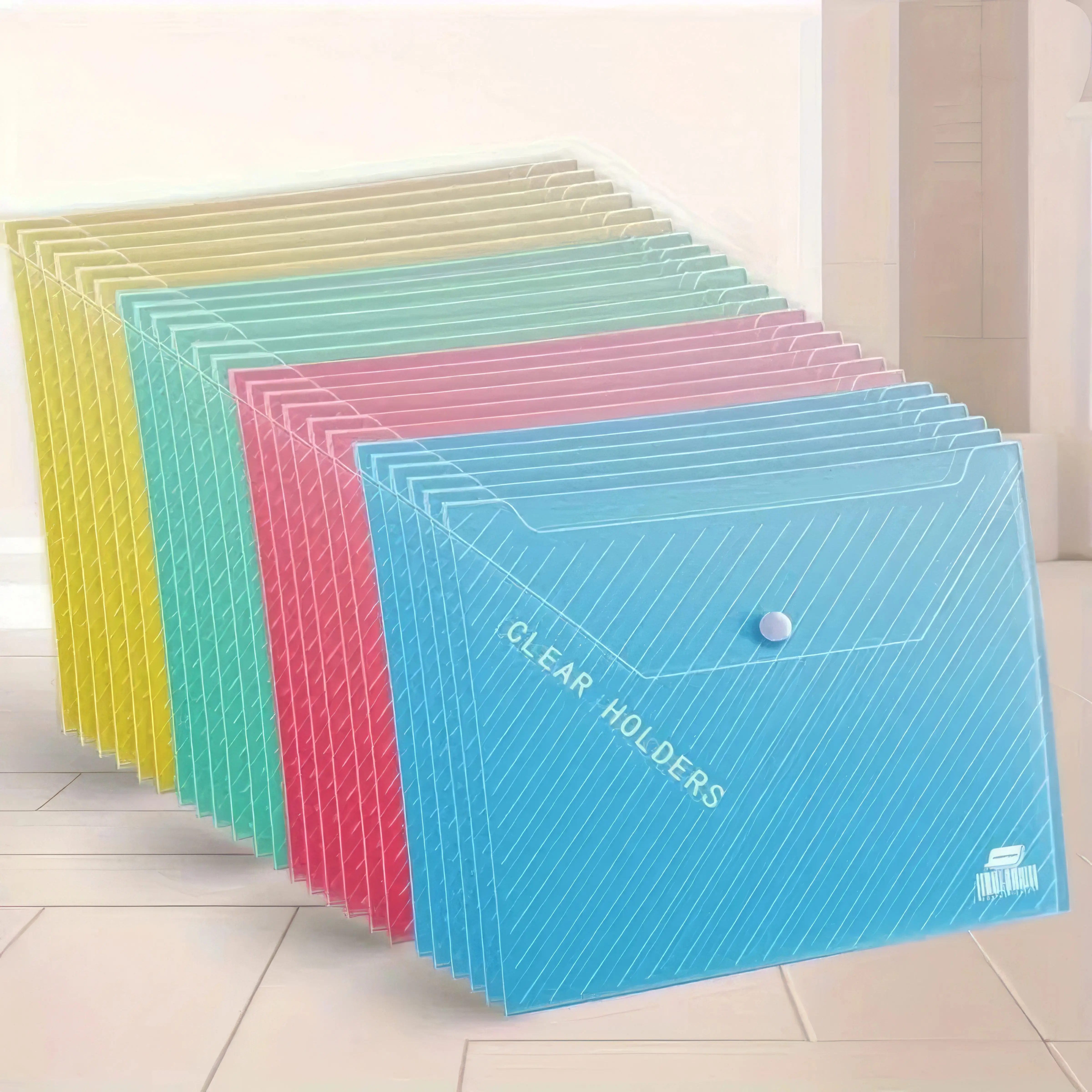 10-Pack Expandable Accordion Folders, Mixed Colors, Portable A4/Letter Size Office Paper Organizer, Document Holder for School/Office Use, Expandable Design