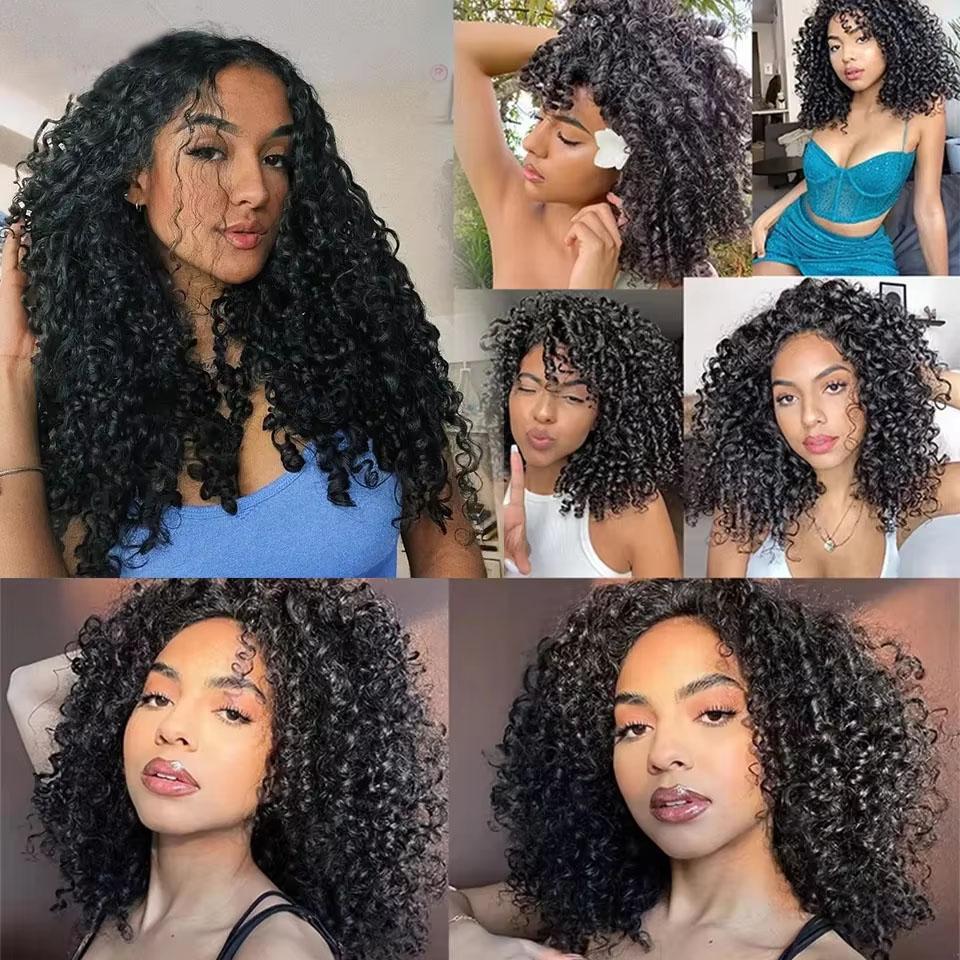 Lemoda Deep Afro Pixie Burmese Curly 100% Unprocessed Raw Human Hair Extensions Top Qanlity Hair Weave Bundles Full and Thick Lemoda Deep Afro Pixie Burmese Curly 100% Unprocessed Raw Human Hair Extensions Top Qanlity Hair Weave Bundles Full and Thick