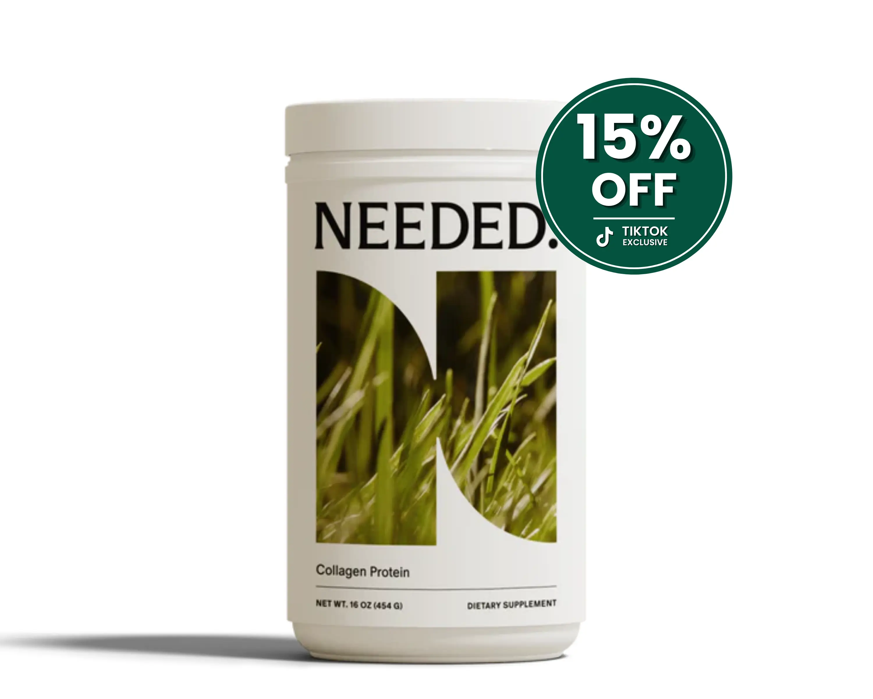 NEEDED. Women's Collagen Peptide Powder - 1 LB Bottle (1 Month Supply) - Expertly-Formulated Grass-Fed Hydrolyzed Collagen - 15g Serving - Skin Elasticity Hair & Joint Support - Pelvic Floor Health - Hormone-Free - Pregnancy Safe