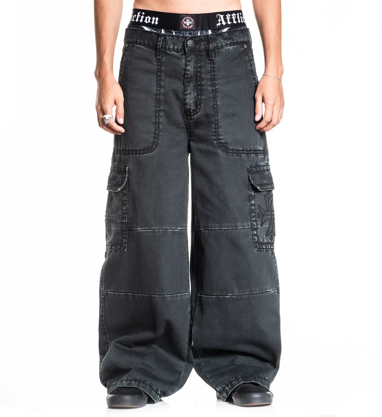 Affliction Men's Jeans Extra Wide Cargo Pant