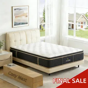 Clearance Sale | Final Stock | Hybrid Mattress 2.0 10–14 Inch Mattress in a Box, Memory Foam & Individual Pocket Springs, Motion Isolation, Pressure Relief, Queen Bed Mattress