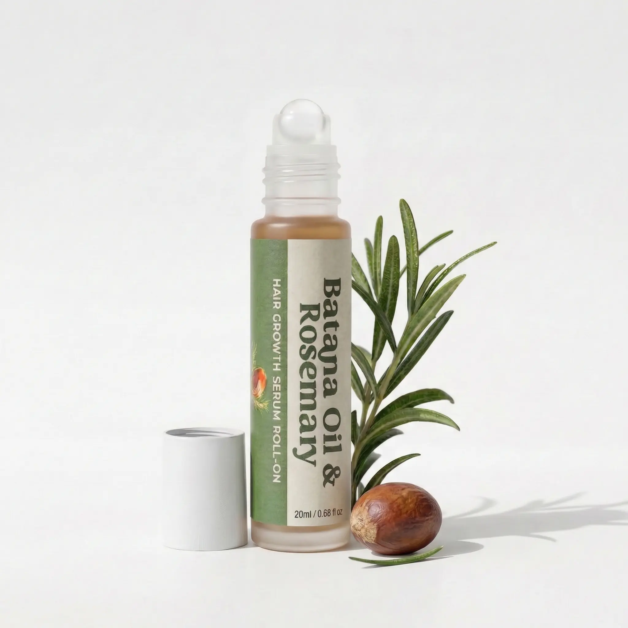FUNZOO Batana & Rosemary Scalp Serum Roll-On, Lightweight Treatment for Thicker Hair and Widening Part, Daily Hydrating Oil for Adults, Scalp Moisturizer, Repair, Soothing, Moisturizing Scalp Care