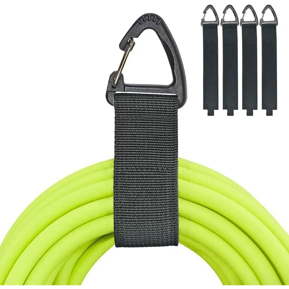 4-Pack Hangable Extension Cord Holder Organizer Hanger Hooks - 16 in Heavy-Duty Storage Straps, 22" x 1.5" Outdoor Tools Organizer for Garage, Durable Leisure & Outdoor Gadgets for Men, L, 15-100 Ft. Extension Cords, 4 Extension Cord Hangers