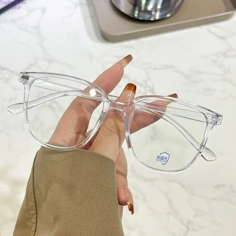 Fashion Square Frame Glasses for Women, Stylish Versatile Blue Light Blocking Eyewear, Ready-Made Myopia & Clear Lens Glasses with Premium Chic Look for Daily Office Use