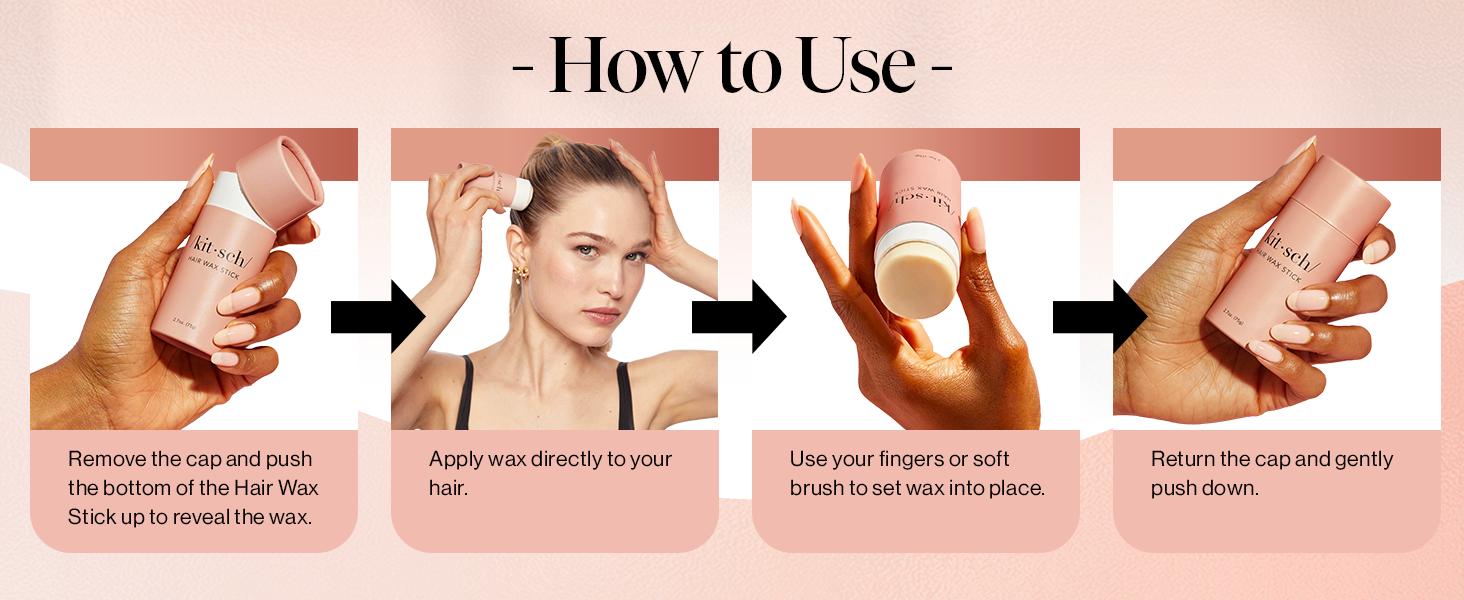 Kitsch Hair Wax Stick for Women & Men - Hair Slick Back Stick, Anti-Frizz and Fly Away Hair Tamer, No Residue Hair Finishing Stick for Flyaways Kitsch Hair Wax Stick for Women & Men - Hair Slick Back Stick, Anti-Frizz and Fly Away Hair Tamer, No Residue Hair Finishing Stick for Flyaways