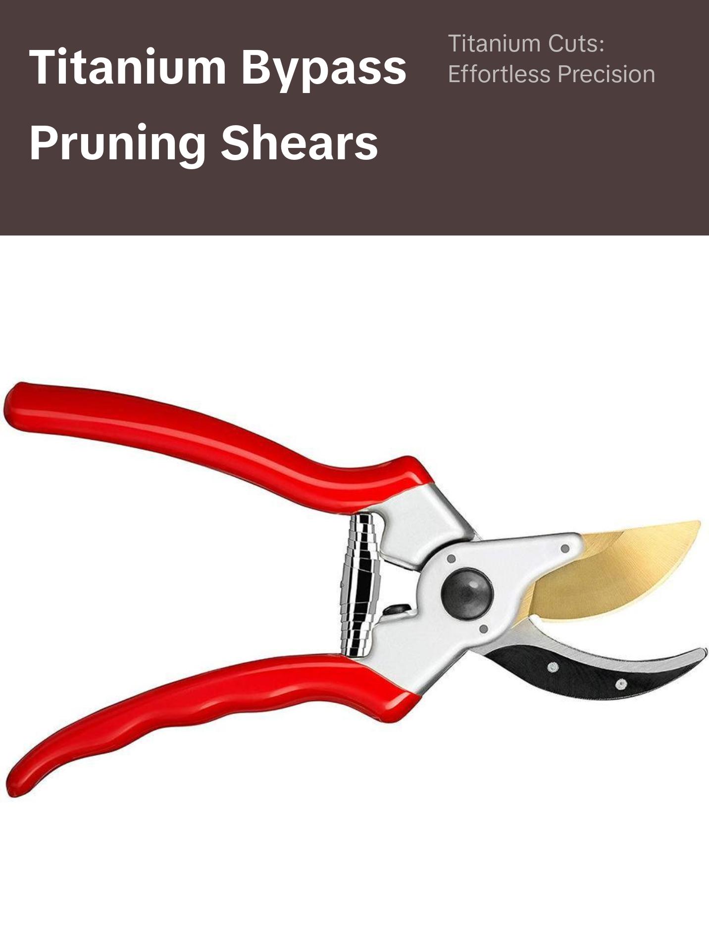Titanium Pruning Shears - Heavy-Duty Bypass Classic Style by Classic Style