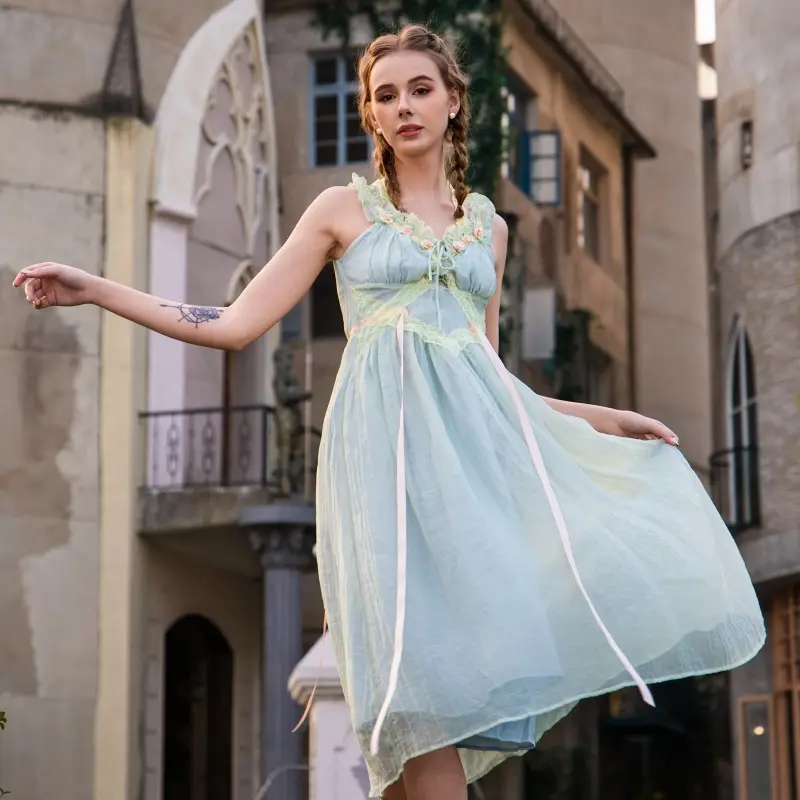 Garden Whisper Corset Dress-LuminaVenus Dresses French Design Women's  Formal Date Vacation Elegant Autumn Dress Bridal