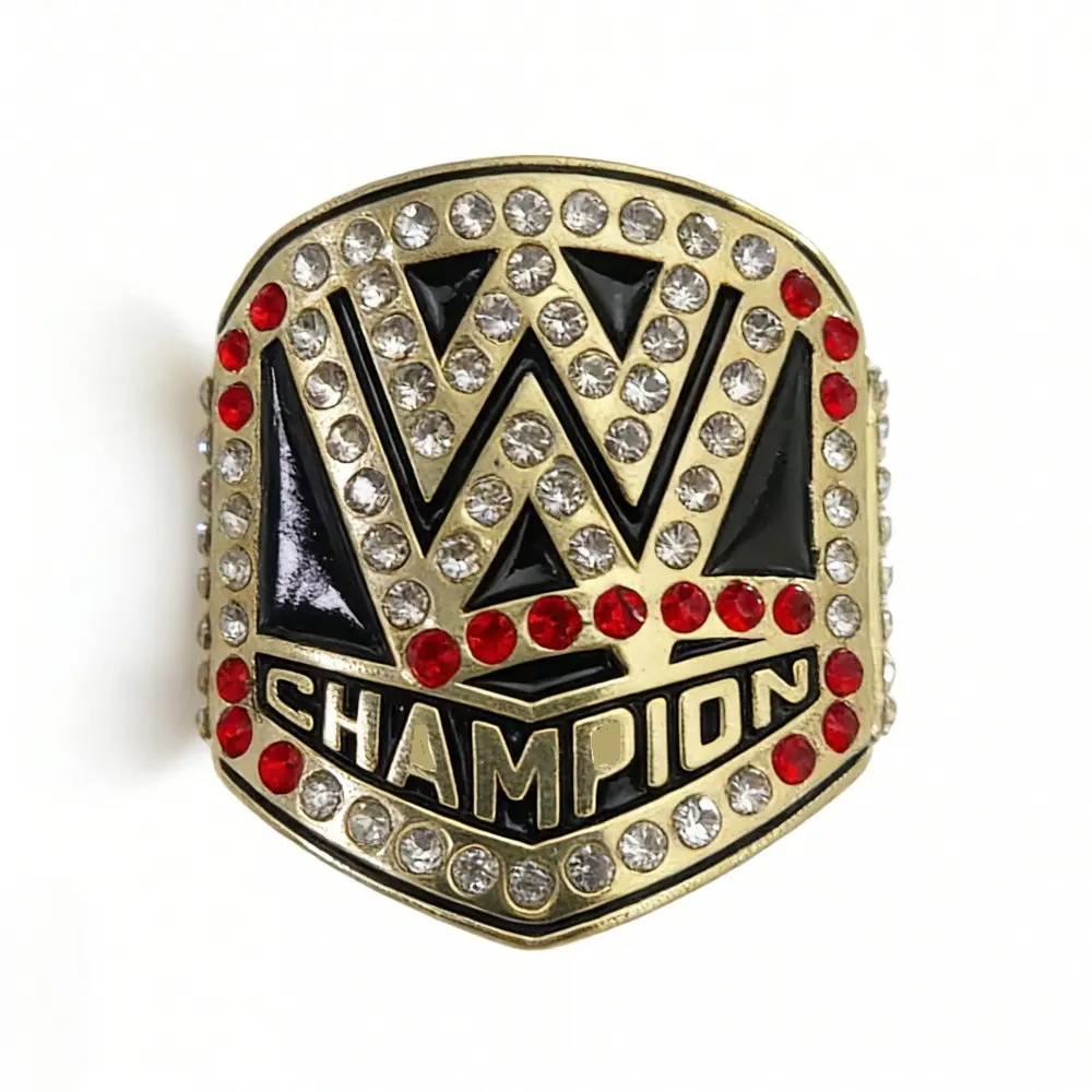 Male Vintage Wrestling Championship Ring - Solid Steel Collectible, Heavy-Duty Classic Design, Sports Memorabilia Gift in Wooden Box for Wrestling Fans (Birthday/Anniversary Present)