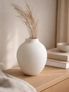 Modern Vase Minimalist Home Decor Accent for Shelves Tables or Sideboards
