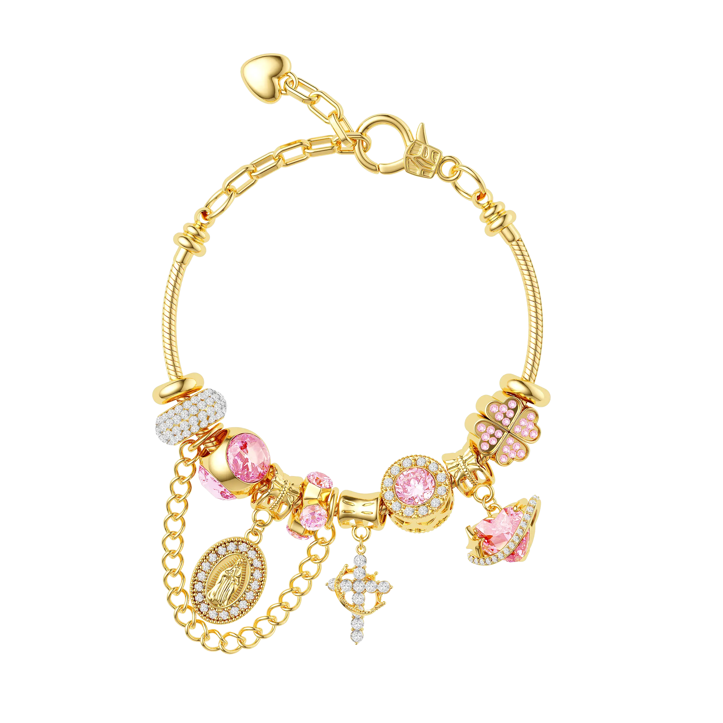Tewiky Aurora Snake Chain Bracelet for Women, Dainty Two-Tone Gold & Silver Detachable Multi-Charm Bracelet, Customizable DIY Mix and Match Stackable Wrist Jewelry, Trendy Daily Accessory, Perfect Gift for Mother's Day & Summer Occasions