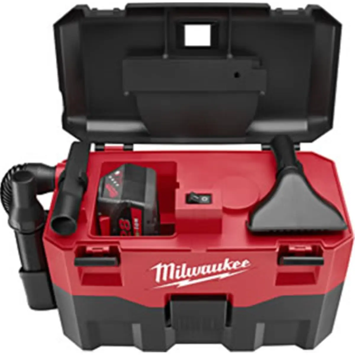 212 MAIN 18V Cordless Wet-Dry Vacuum with HEPA Rated Filter, Powerful Motor, Built-In Blower Port, Tool Box Style, 2 Gal, Battery Not Included, Compatible with Any MLW 18V Slide-On Battery for Automotive Interior Care