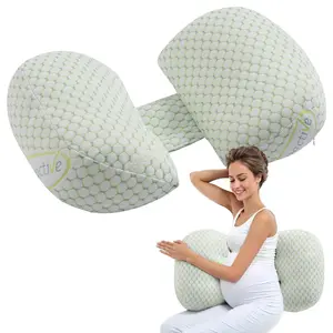 VEVOR Pregnancy Wedge Pillow,  W-Shaped Maternity Pillow for Pregnant Women, Soft and Breathable Pregnancy Pillow with Removable & Washable Cover for Back Belly Hips Support, Lightweight and Portable