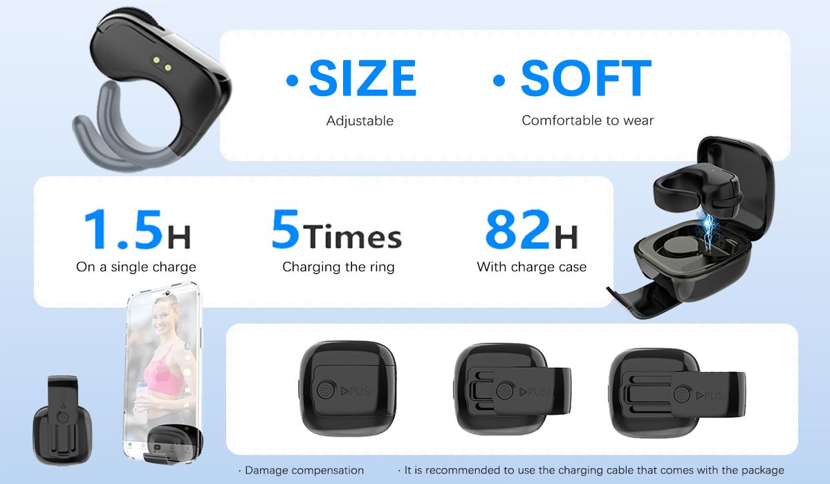 Xring Remote Control Ring Mouse with Touchpad, Bluetooth/2.4G Wireless Scrolling Ring Air Mouse for Short Video, Page Turner for Kindle APP, Selfie and Video Remote For IPhone/IPad/Android/Tablet/Mac/PC/Laptop fathersdaygiftideas Smartphone Camera Gimbal Xring Remote Control Ring Mouse with Touchpad, Bluetooth/2.4G Wireless Scrolling Ring Air Mouse for Short Video, Page Turner for Kindle APP, Selfie and Video Remote For IPhone/IPad/Android/Tablet/Mac/PC/Laptop fathersdaygiftideas Smartphone Camera Gimbal
