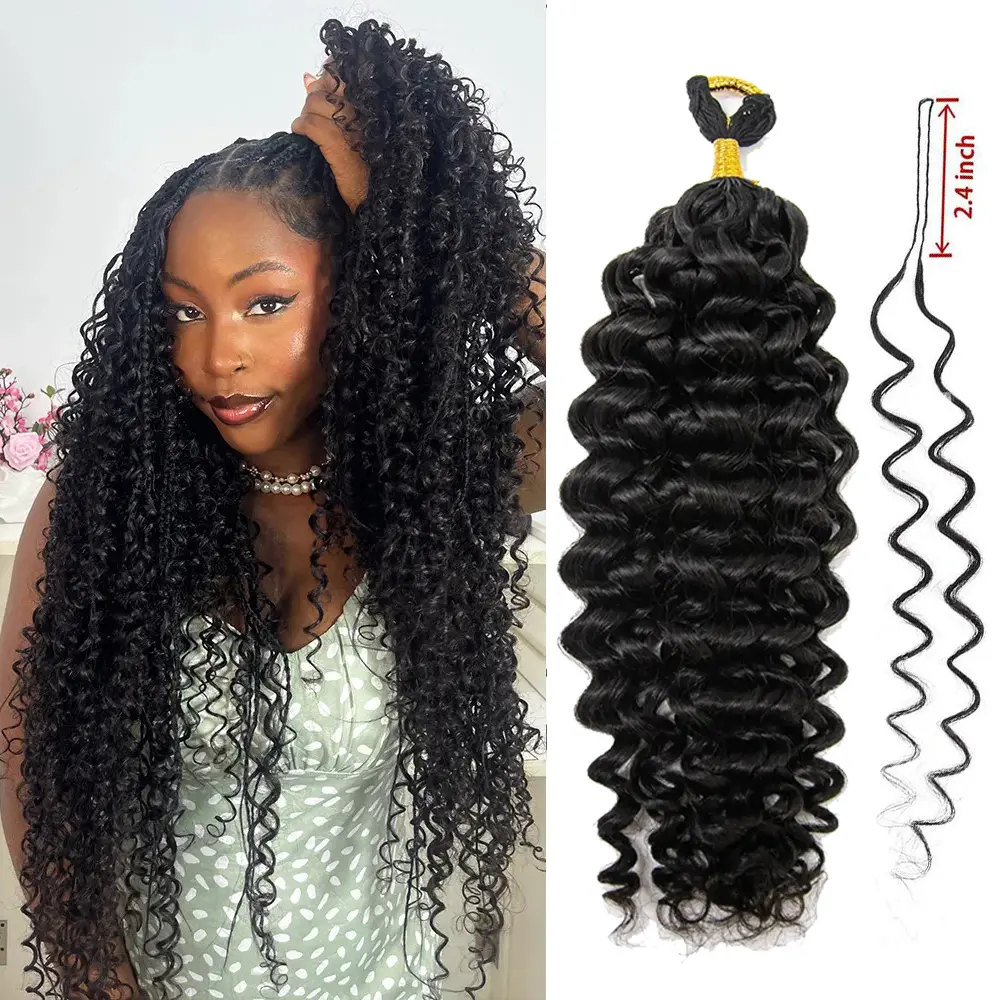 Ywigs Feather Crochet Human Hair For Braiding Easy to Install, Water Wave, Spanish Curl, Body Wave, Loose Deep Wave,  Reusable Human Braiding Hair. 50 Grams/Bundle #backtoschool #backtoschoolshopping