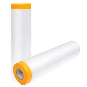 Plastic Sheeting Pre-Taped Masking Film Drop Cloth for Painting, Automotive Covering and Appliance Protection Fathers Day Gift