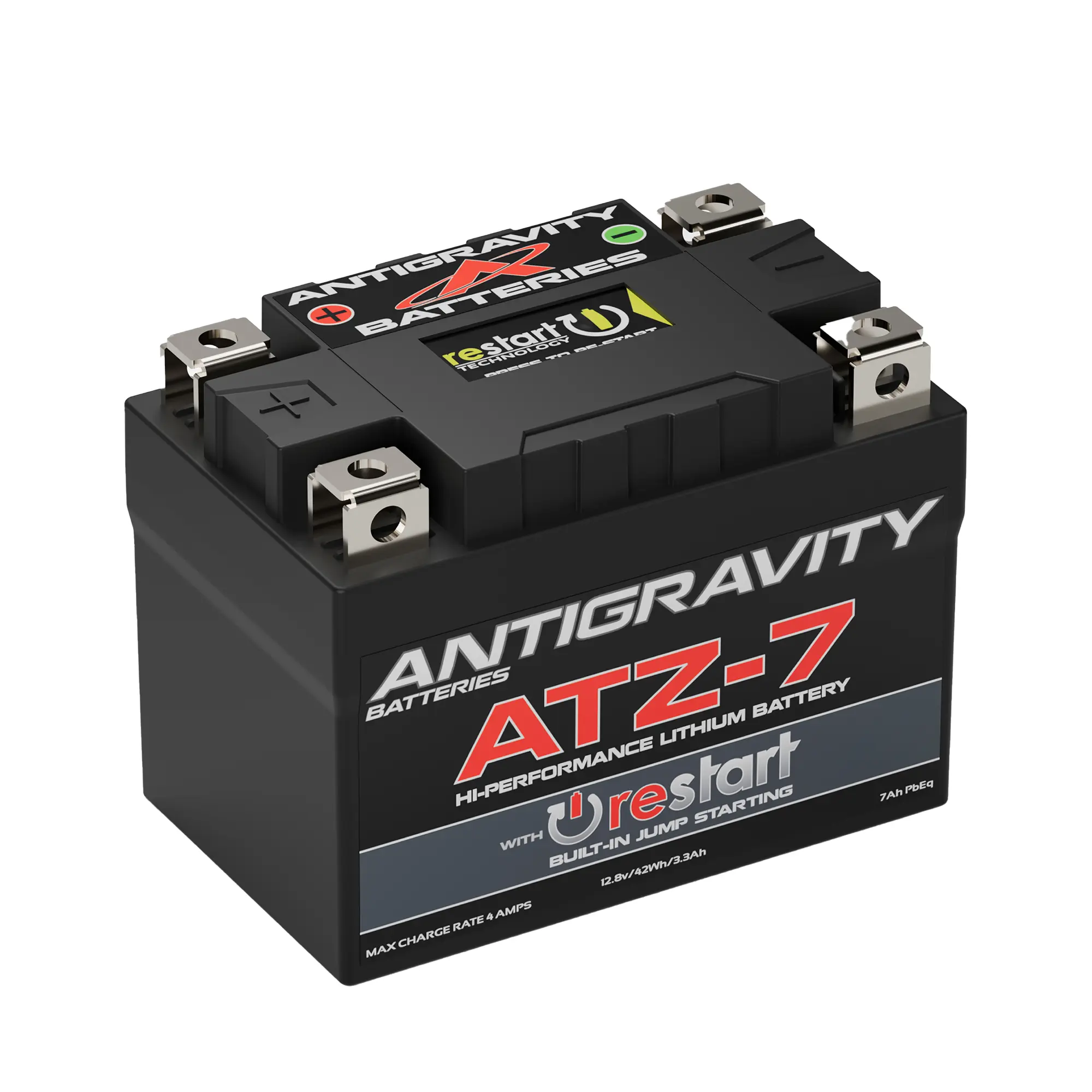 Antigravity ATZ-7-RS Lithium Motorcycle Battery 150CA 12V LiFePO4 with RE-START Technology Lightweight Powersports Battery