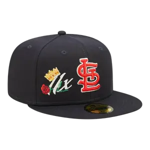 New Era St. Louis Cardinals Crown Champs WS Men Fitted Hat Navy