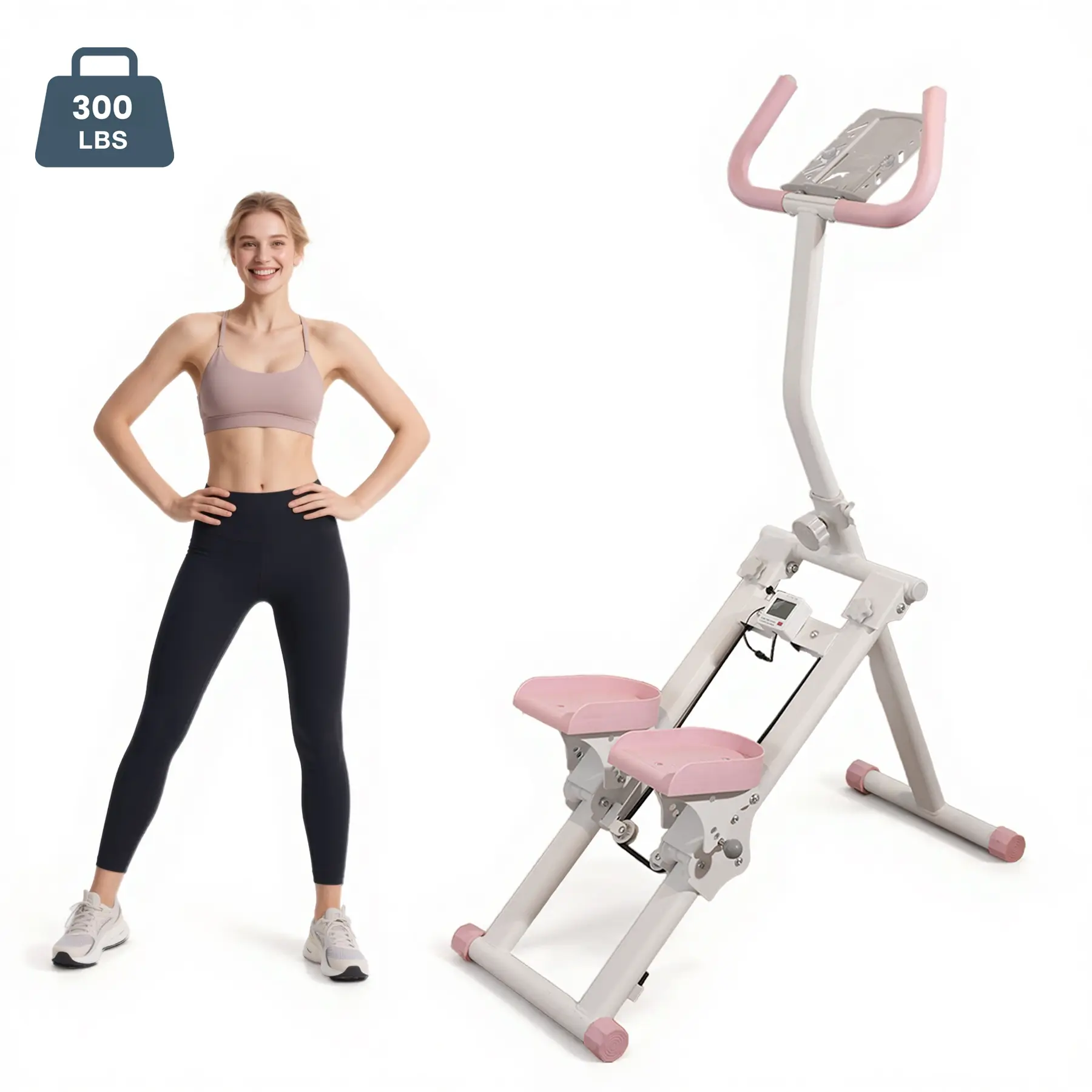 Vertical Climber Exercise Machine for Home Gym with Adjustable Handles, Vertical Climbing Fitness Equipment for Cardio Training, Home Workout Machine Suitable for Daily Whole Body Exercise ,summervibes