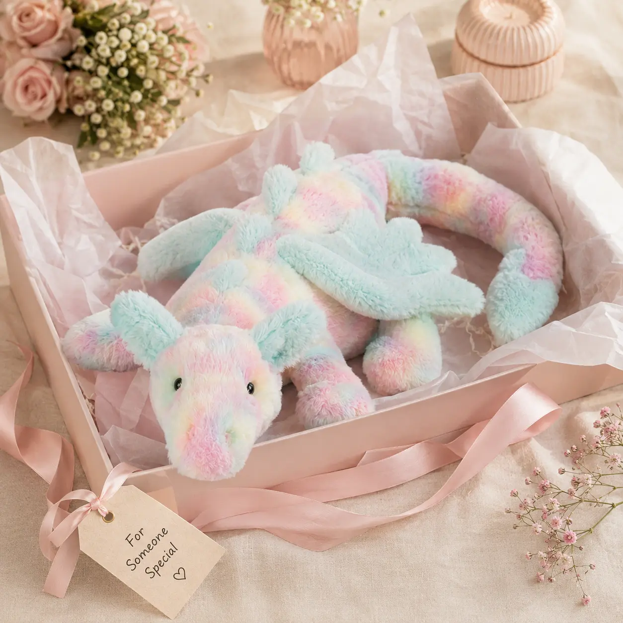 Lazulia Dragon Stuffed Animal Plush Toy, Soft Cute Plush Dragon Toy, Mythical Plush Toy, Lazulia Dragon Soft Plush Toy