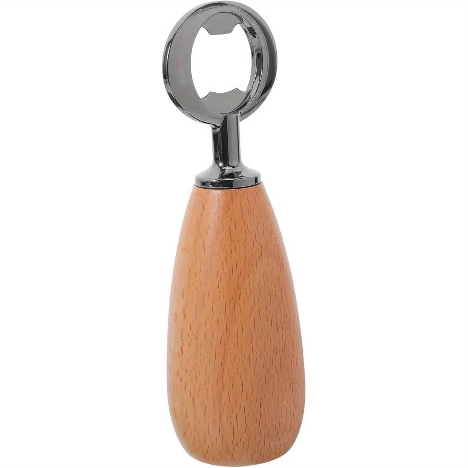 Natural Wood Handheld Bottle Opener Versatile Beer Cap Soda Can Opener for Home Kitchen Bar and Parties Lightweight Design Light Brown for Indoor Outdoor Use