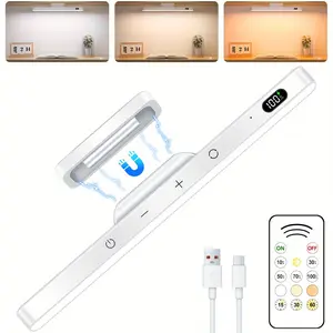WILLED Rechargeable Dimmable Touch Remote Control LED Light-5W Built-in 2500mAh Battery and Stick Magnet Mount, light for bedroom, kitchen, Closet, sensor lighting,Cabinet, Makeup Mirror, Bedside, Study Light, Dormitory lights, Bathroom, USB Charging.