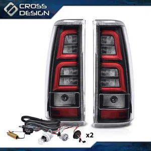 CROSSDESIGN LED Tail Lights Brake Lamps w/Harness Fit For 99-06 Chevy Silverado Left & Right
