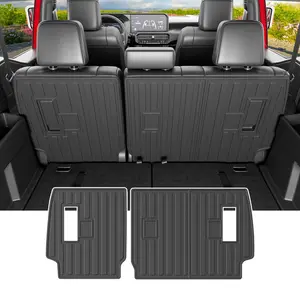 powoq 7 Seats Fuel Cargo Mat Compatible with 2025 2026 Toyota 4Runner Backrest Mat 2nd Backrest Liner TPE Cargo Liner Back Seat Protector Replacement for 2025-2026 Toyota 4Runner Accessories