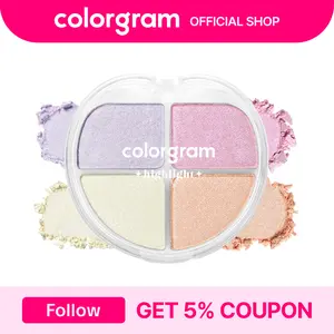 Colorgram Tintin Dory Highlighter Palette – radiant 4-shade highlighter palette for a long-lasting glow