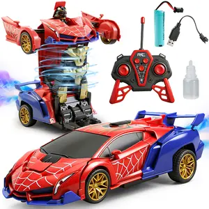 2.4GHz Spider RC Transform Car One Button Deformation 360 Spin Robot Toy for Kids
