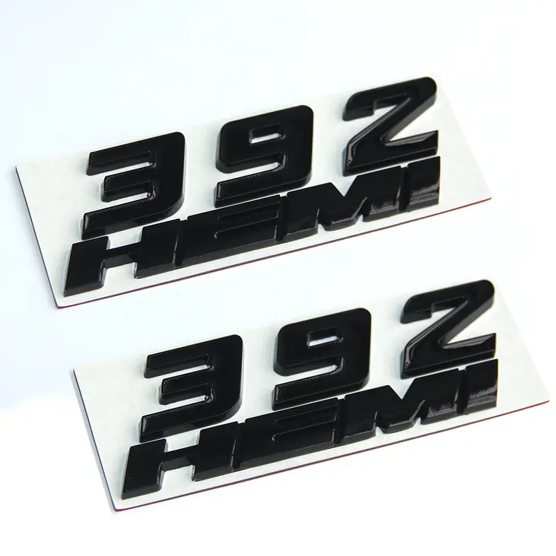 392 Side Emblem Badge Set Fits Dodge Challenger Charger Replacement (Black/Red) 2-Pack