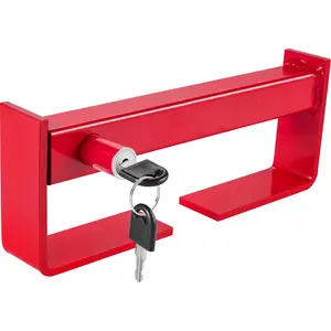 VEVOR Cargo Container Lock 9.84\"-17.32\" Locking Distance,Semi Truck Door Locks with 2 Keys, Shipping Container Accessories Red Powder-Coated with Spring Lock (Small Size)