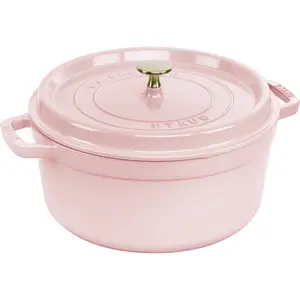 STAUB Enameled Cast Iron Cocotte, 5.5-qt Round Dutch Oven, Made in France