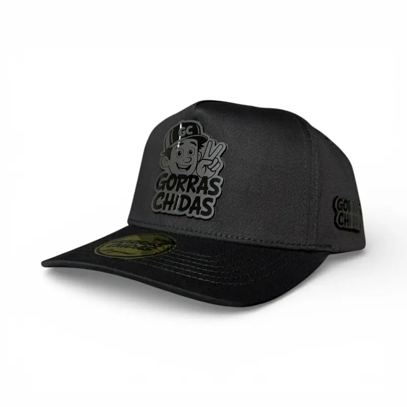 High-Quality Unisex Classic Snapback Hat, Adjustable with Snapback Closure, Black Plaque-Style Cap