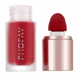 PHOFAY Liquid Blush Highly Pigmented Buildable Weightless Formula Radiance With Sponge Tip For Lips And Cheeks Waterproof Long-Lasting Suitable For All Skin Tones Brightening Effect Birthday Valentine's Day Gift Girly Must Haves Cheap Trendy Makeup