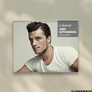 A Year Of Josh Hutcherson Calendar 2026 - Whistle Baby Josh Hutcherson, Merch for Fan|Home Decor, Office Decor-New Year Fan Gift, Unique Holiday Gift