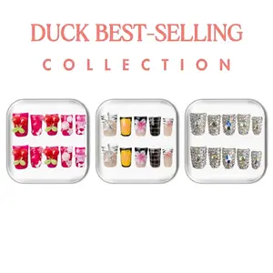 Zencave DUCK BEST-SELLING Collection - Handmade Press-On Nails | Reusable, Salon-Quality, Long-Lasting, Glossy Design