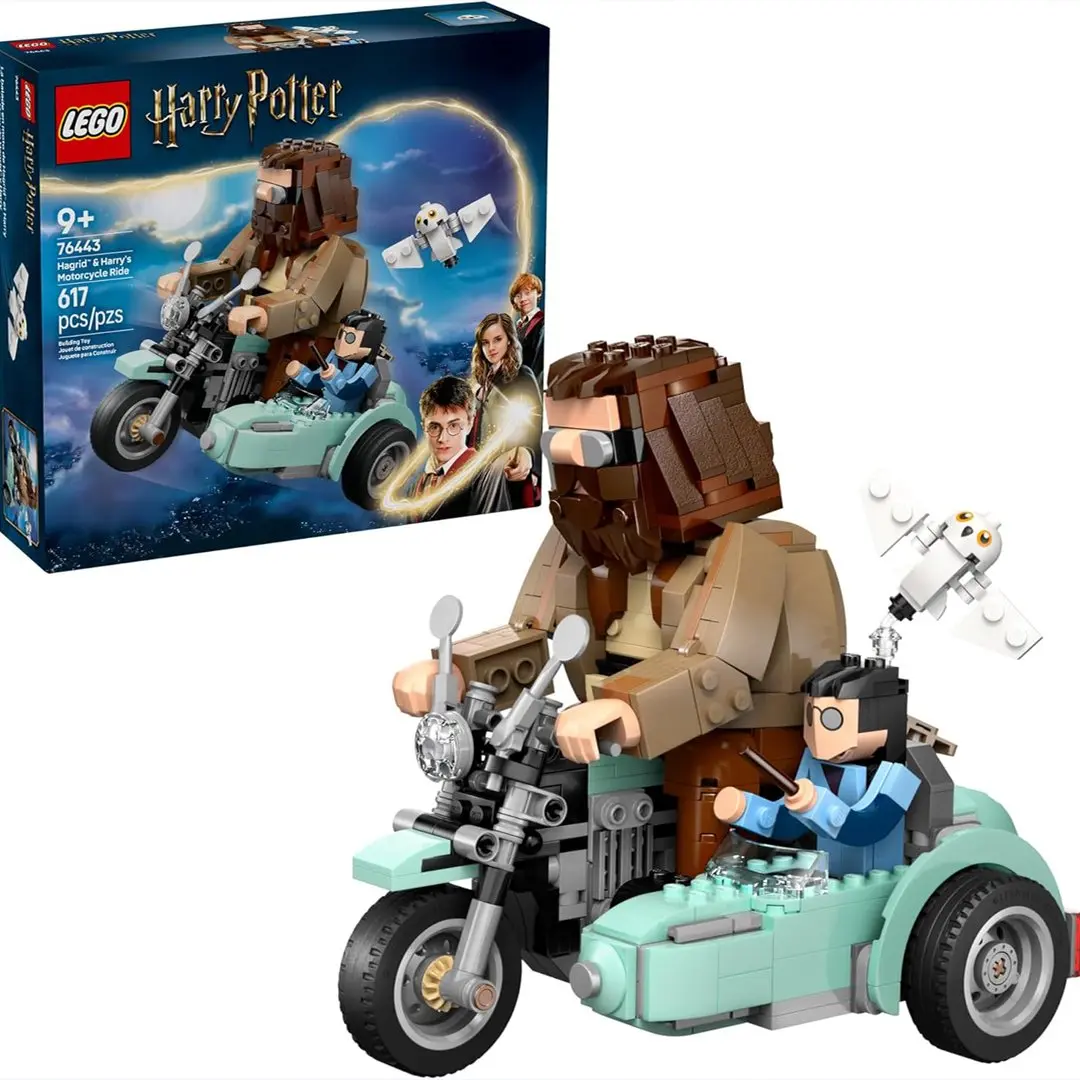 LEGO Harry Potter Hagrid & Harry's Motorcycle Ride Building Toy, DIY Assembly Kit, Building Model Kit, Collectors Block Set (76443)